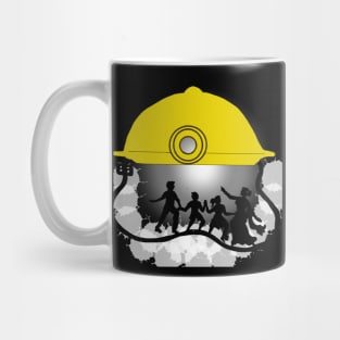 workers happy family by sakhhan artworks Mug